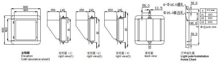 交通倒計時尺寸圖